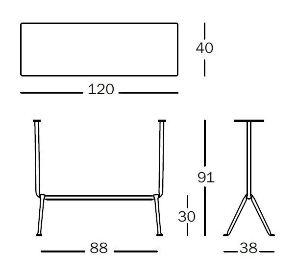Officina Console High table 120x40 cm