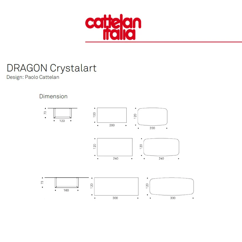 DRAGON Crystalart Table