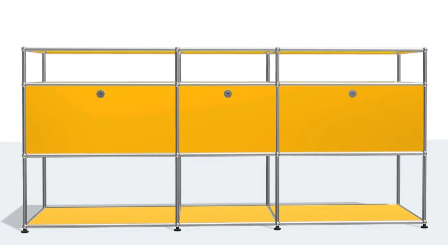 USM Haller Display cabinet with drop down doors