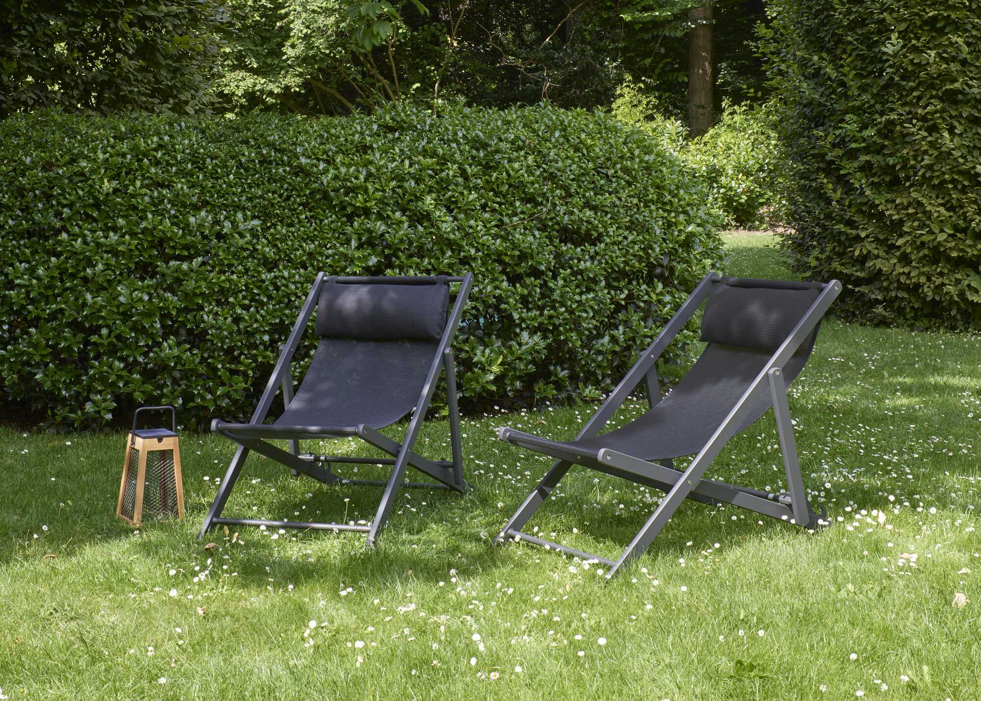 Sabbia Set Of 2 Deck Chairs Onyx (Black)