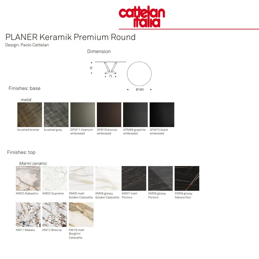 PLANER Keramik Premium Round Table