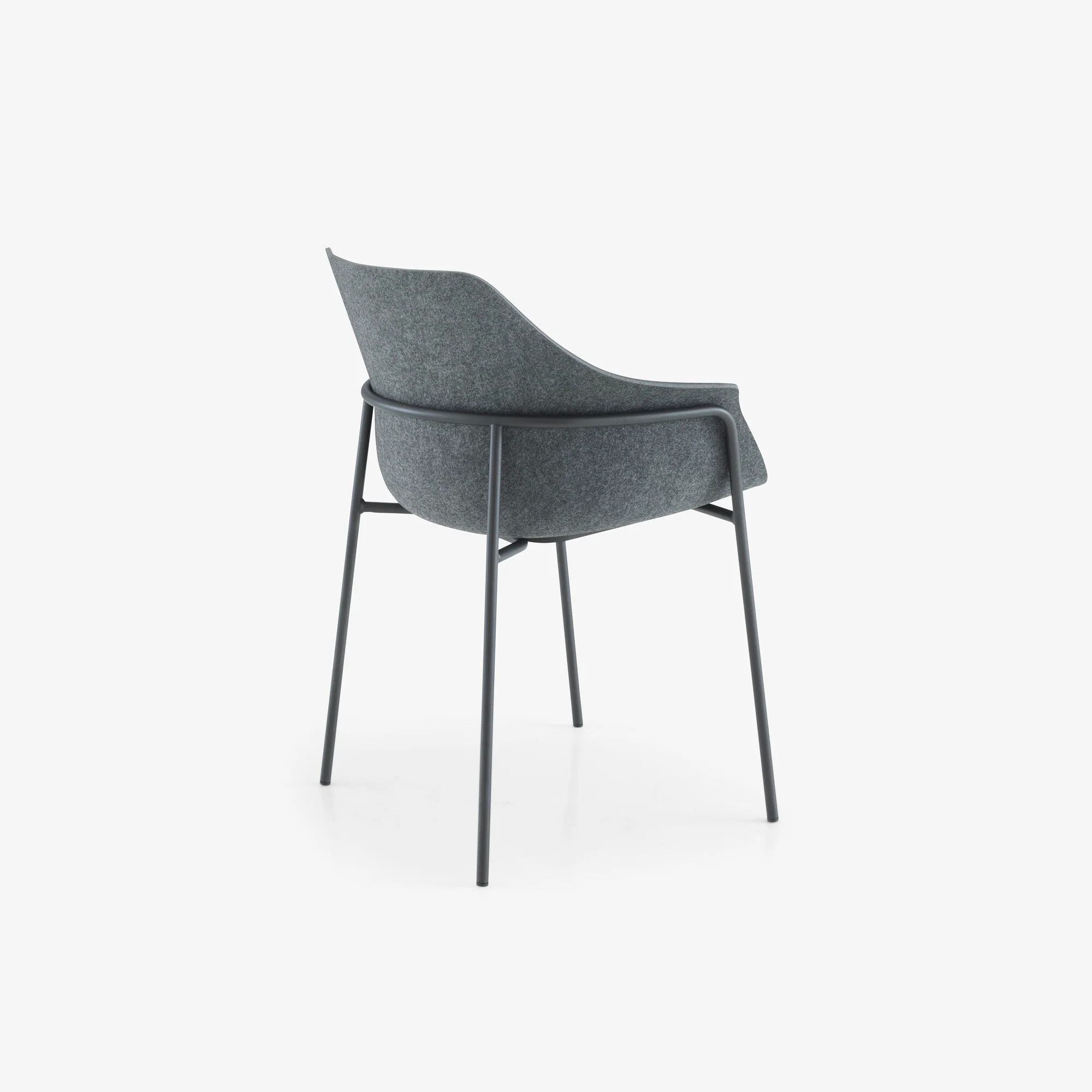 Ettoriano Carver Chair Anthracite Metal Base