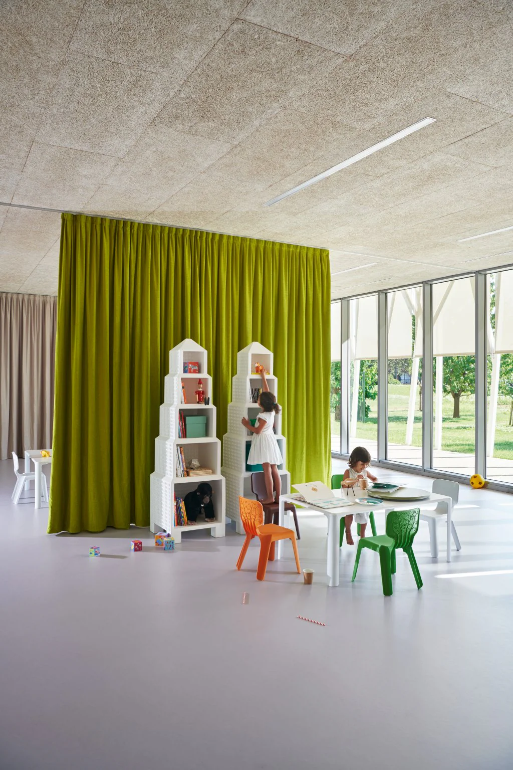 Alma Stacking chair for children, suitable for outdoor use