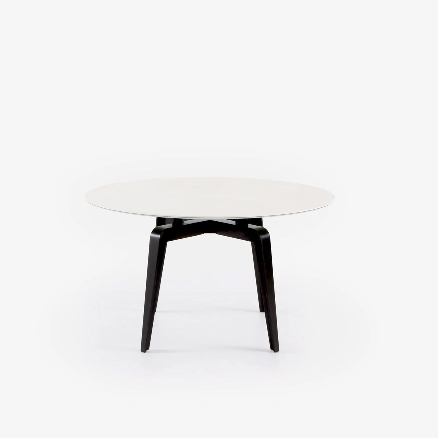 Odessa Round Dining Table Black Lacquered Base