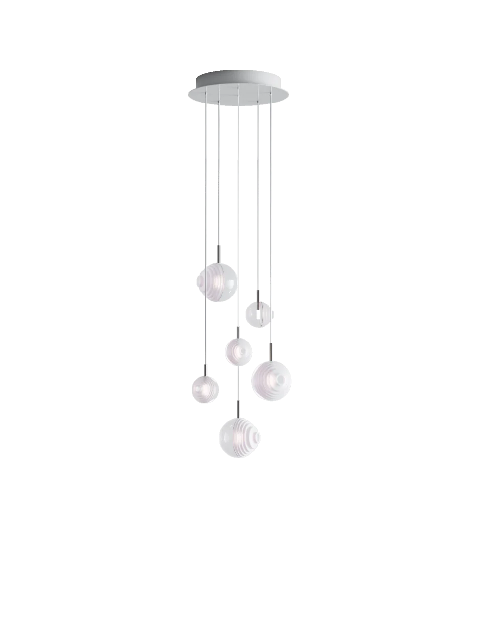 Chandeliers dark & bright star 6 pcs