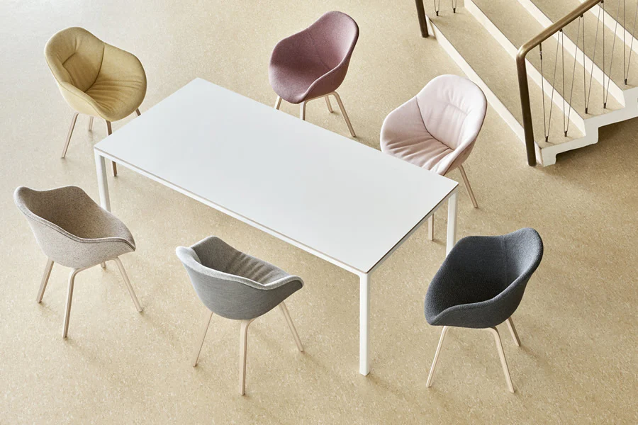 ELEPHANT Wooden Base Chair - Hide Upholstered Seat