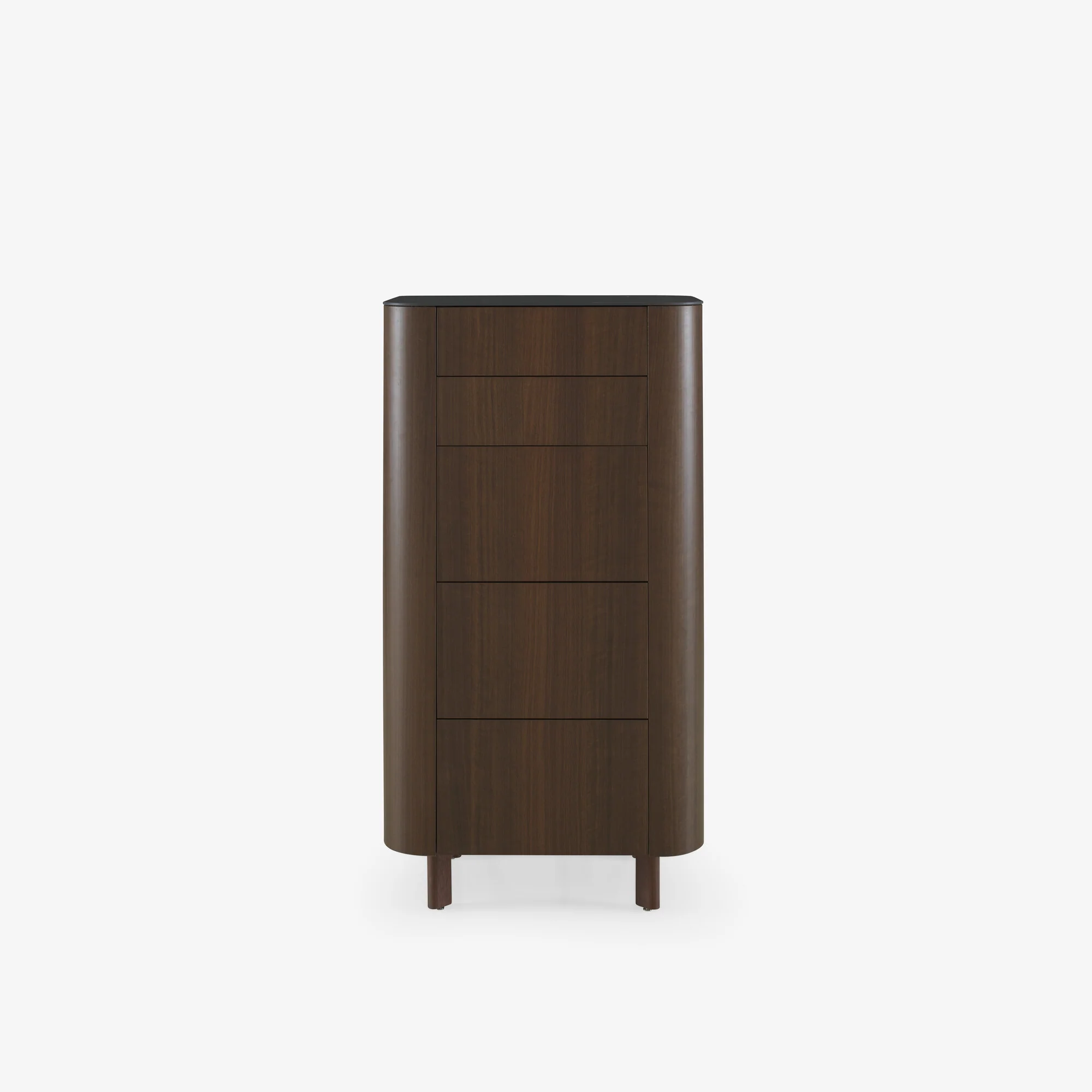 Parabole Chest Of Drawers Dark Walnut Marquinia Ceramic Stoneware Top
