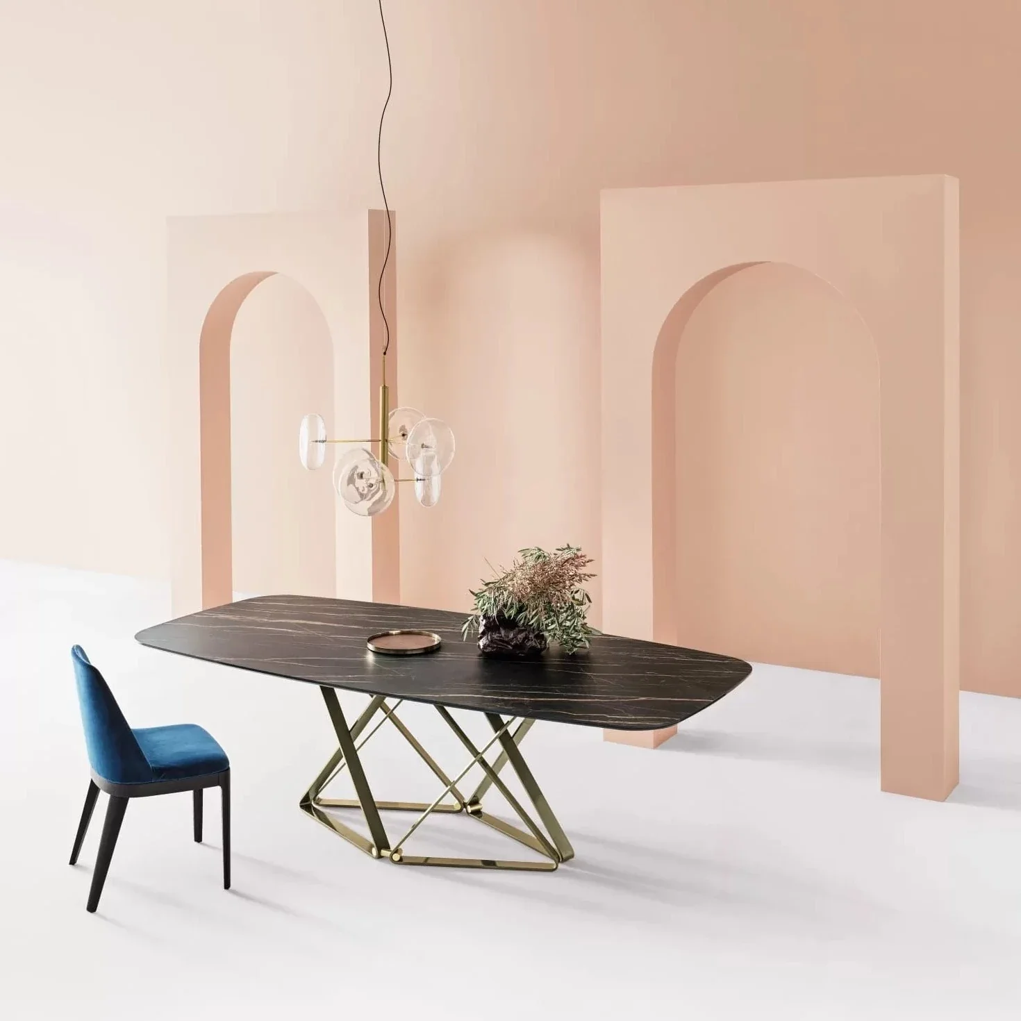 Delta Barrel Marble/Ceramic Table