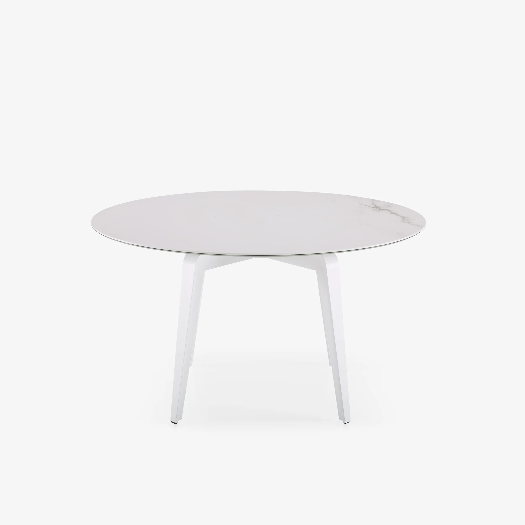Odessa Round Dining Table White Lacquered Base