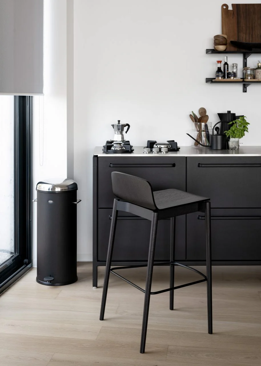 RAMA WOOD (LOW BACK) Bar Stool