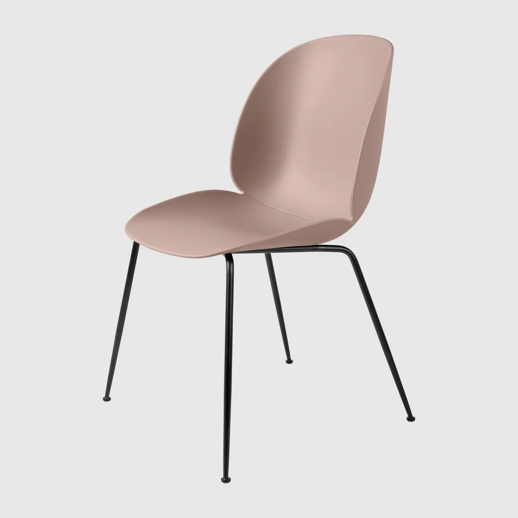 BEETLE DINING CHAIR - UN-UPHOLSTERED, CONIC BASE