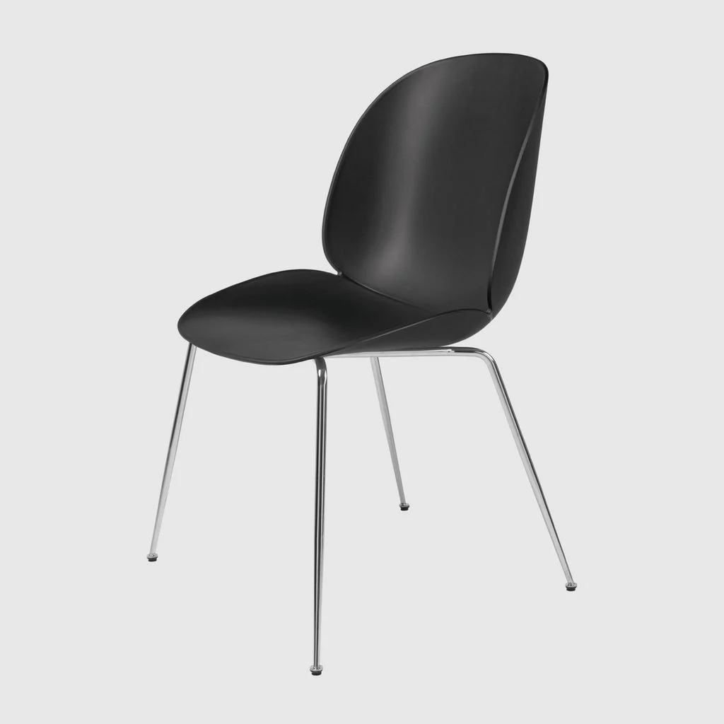 BEETLE DINING CHAIR - UN-UPHOLSTERED, CONIC BASE