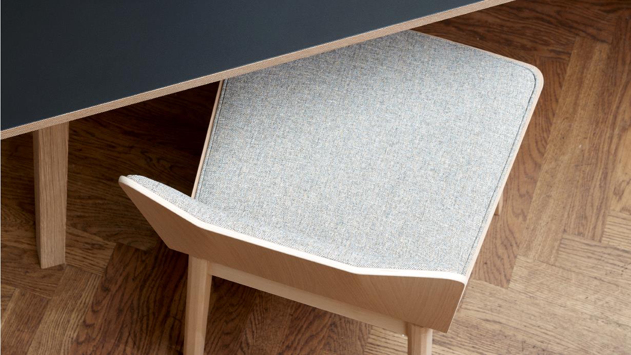 SM 807 Dining Chair Wooden Legs (Upholstered Shell)