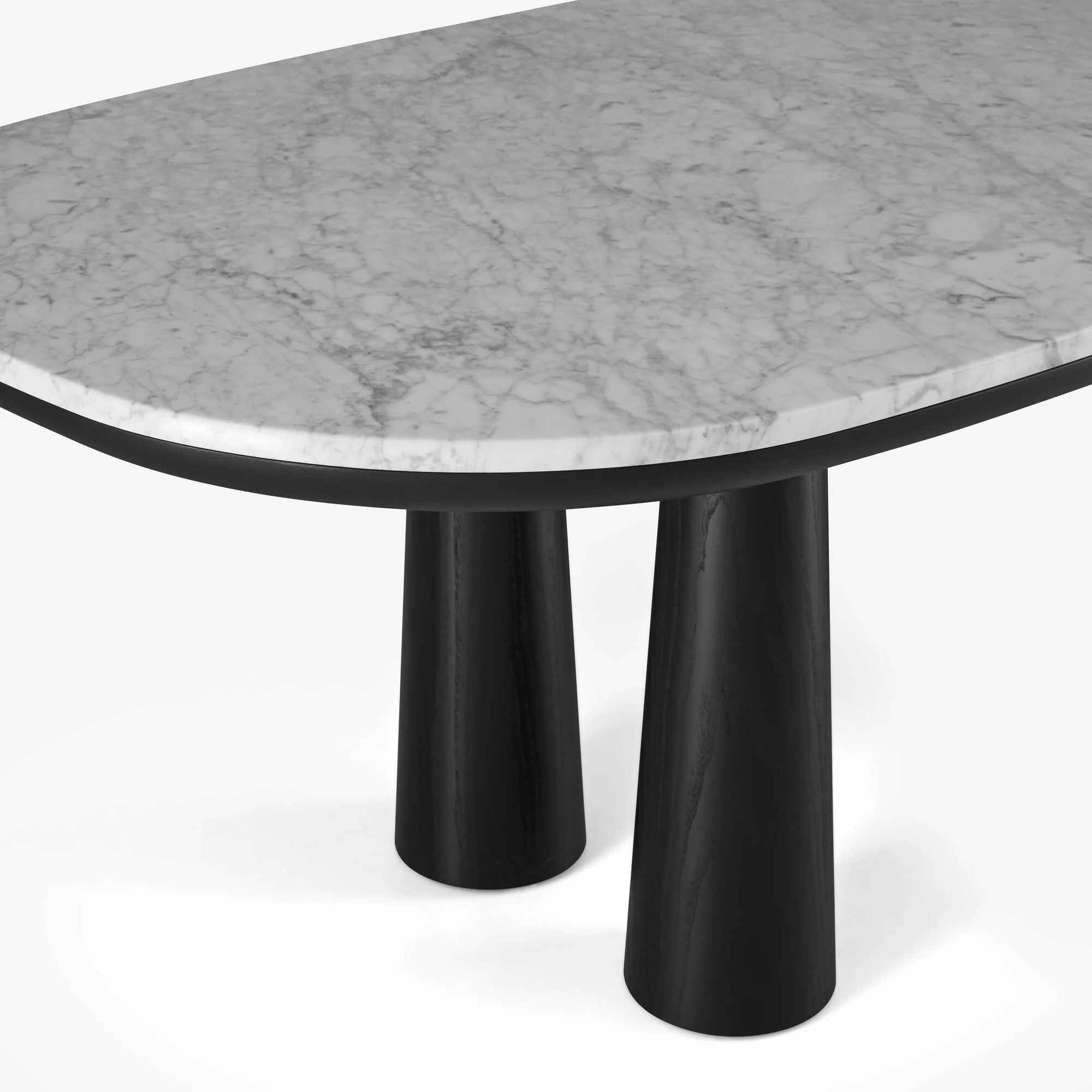 Hashira Dining Table Base In Black Stained Ash