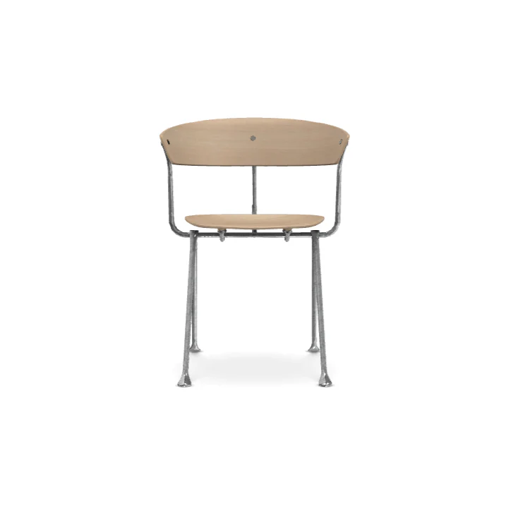 Officina Chair with Seat and Back in Leather