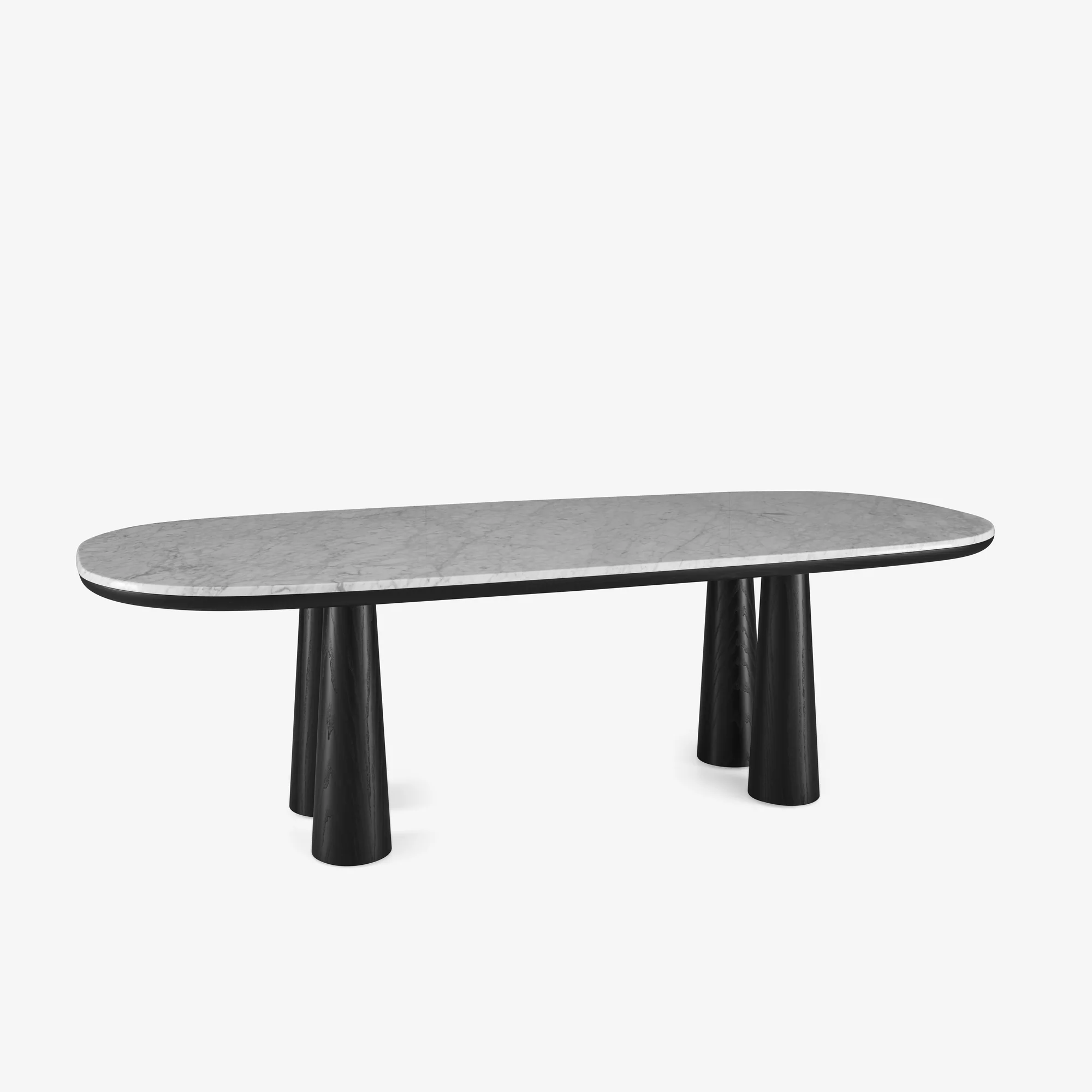 Hashira Dining Table Base In Black Stained Ash