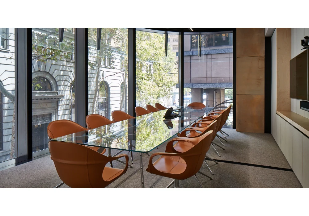 ELEPHANT Swivel Trestle Chair - Hide Upholstered Seat