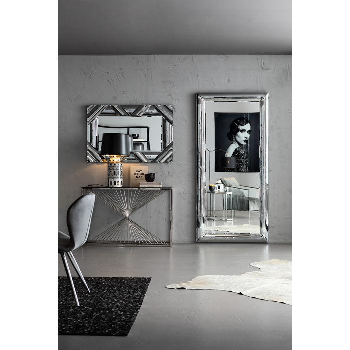 Console Laser silver/clear glass 120x40