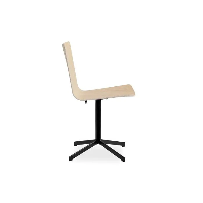 SM 803 Dining Chair Black Steel Base (Veneered Shell)