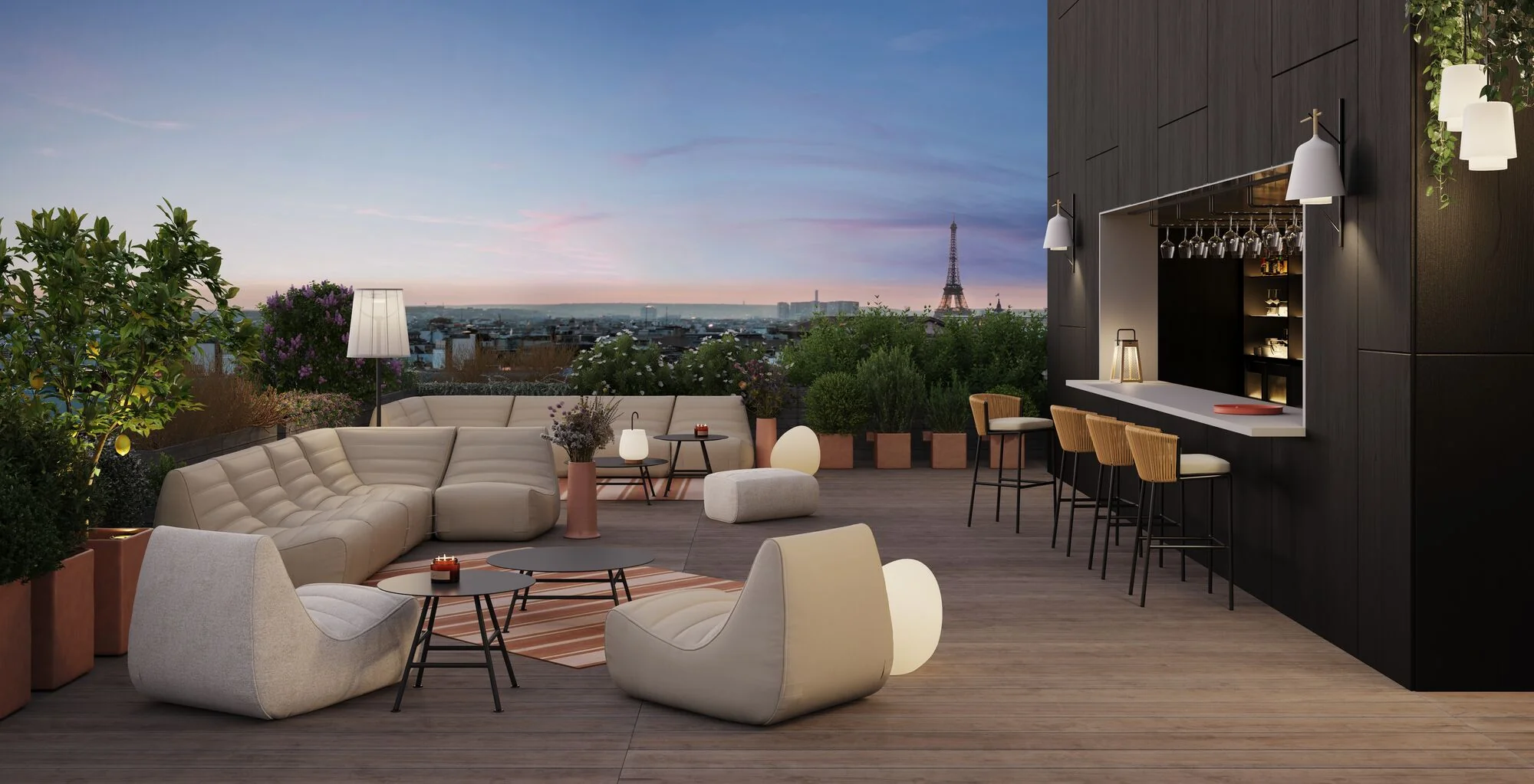 Lapel High Bar Chair