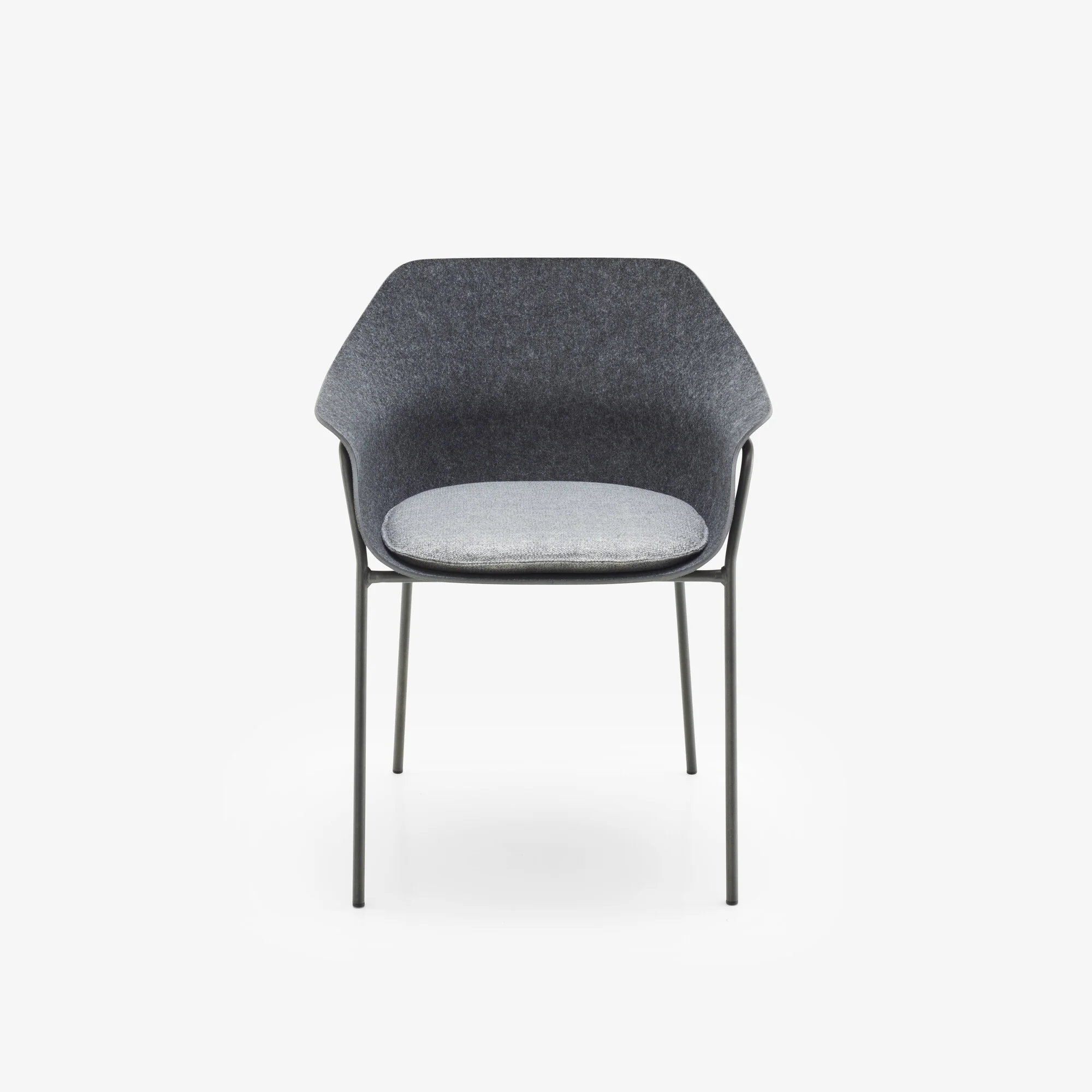 Ettoriano Carver Chair Anthracite Metal Base