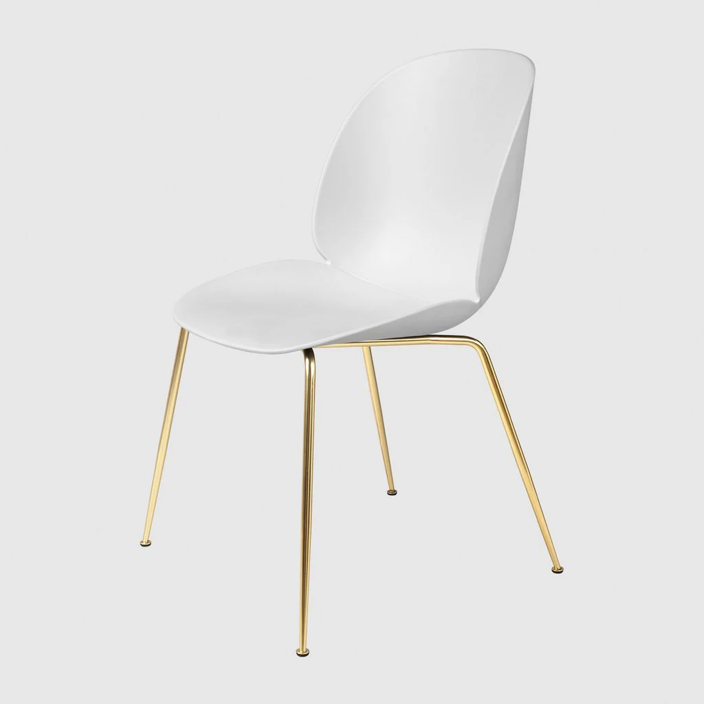 BEETLE DINING CHAIR - UN-UPHOLSTERED, CONIC BASE