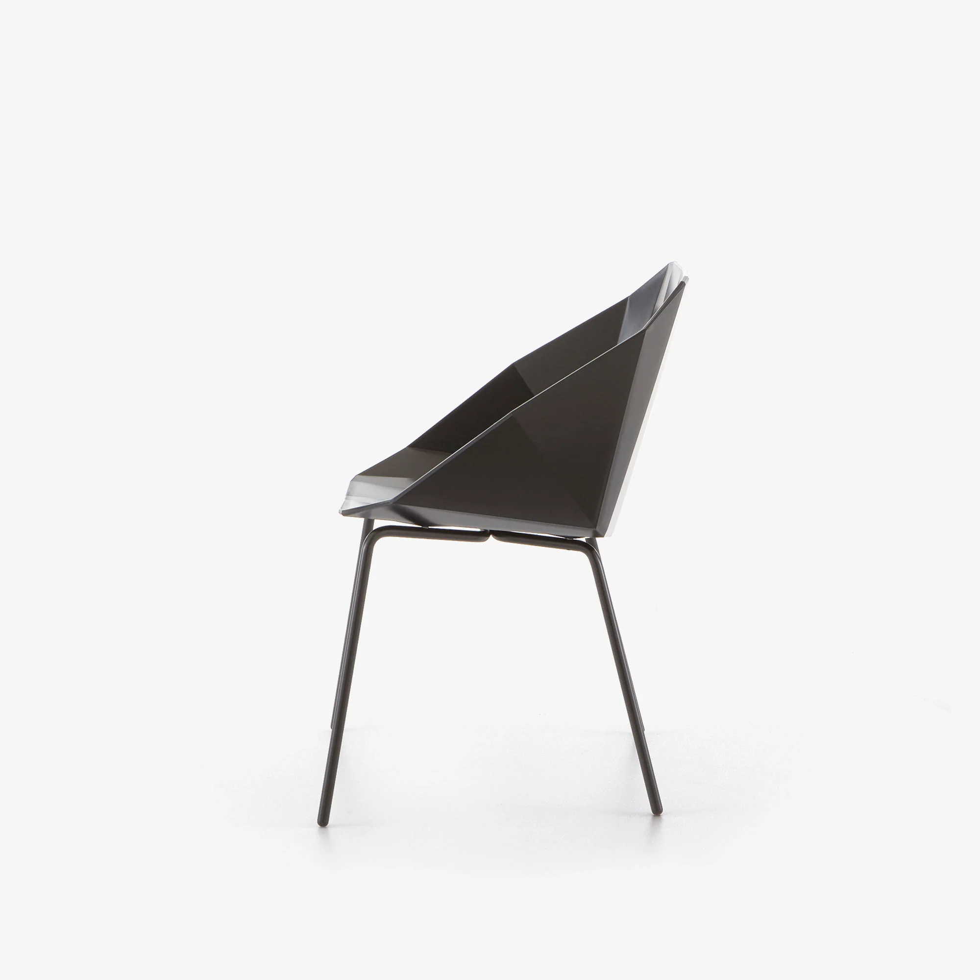 Rocher Chair/Bridge Black Black Lacquered Base
