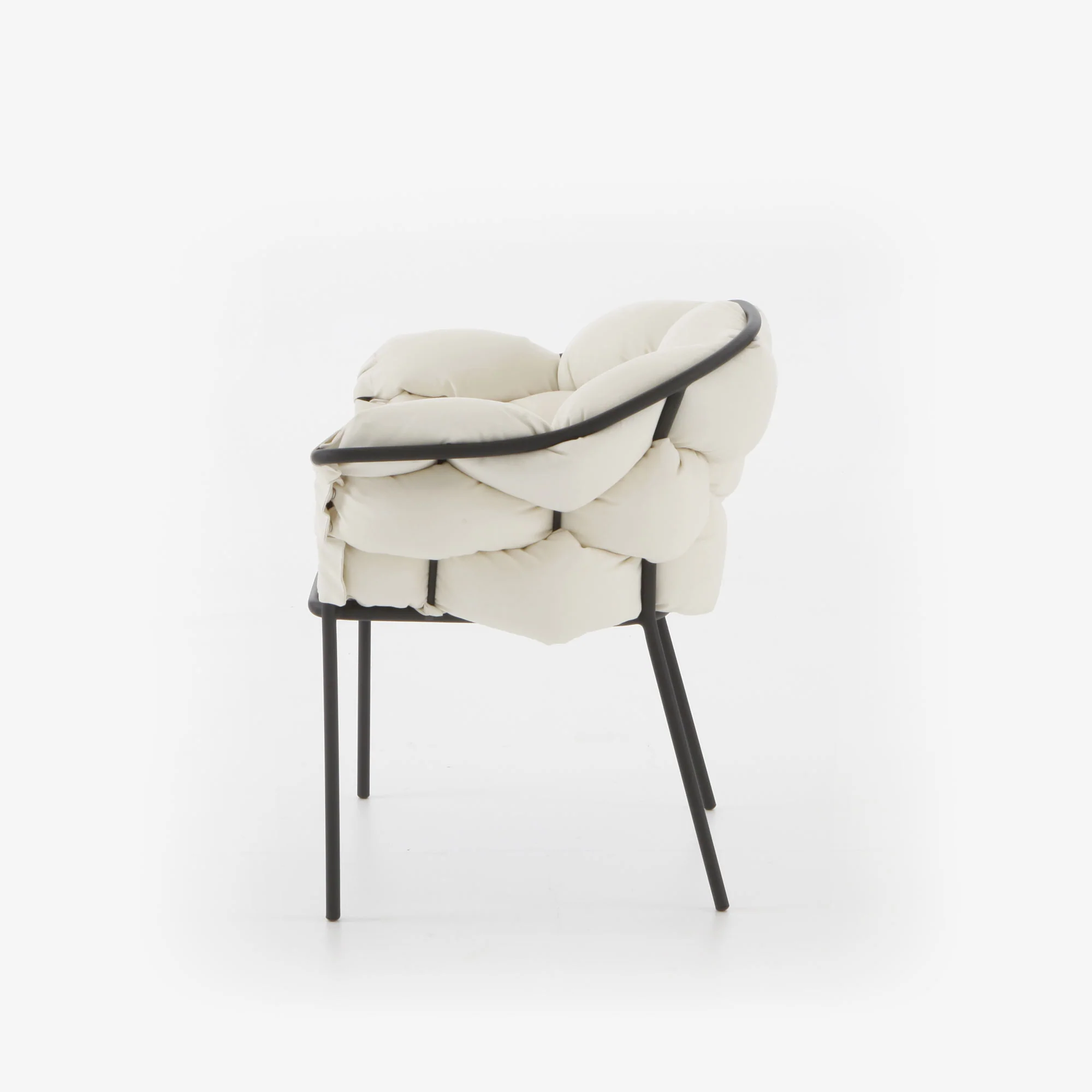 Serpentine Carver Chair Ecru / Charcoal Structure