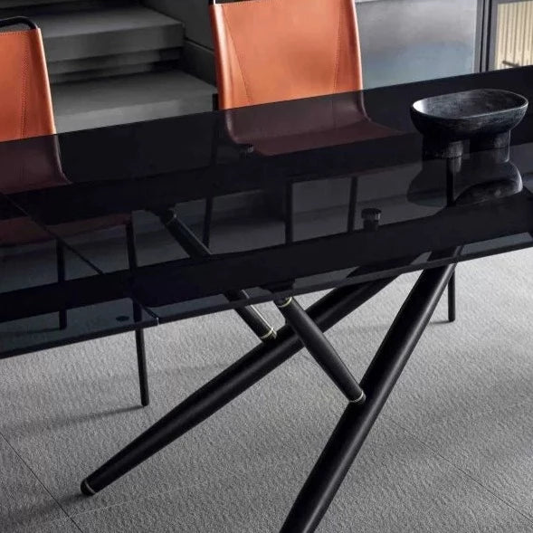 Bridge Rectangular Crystal Table