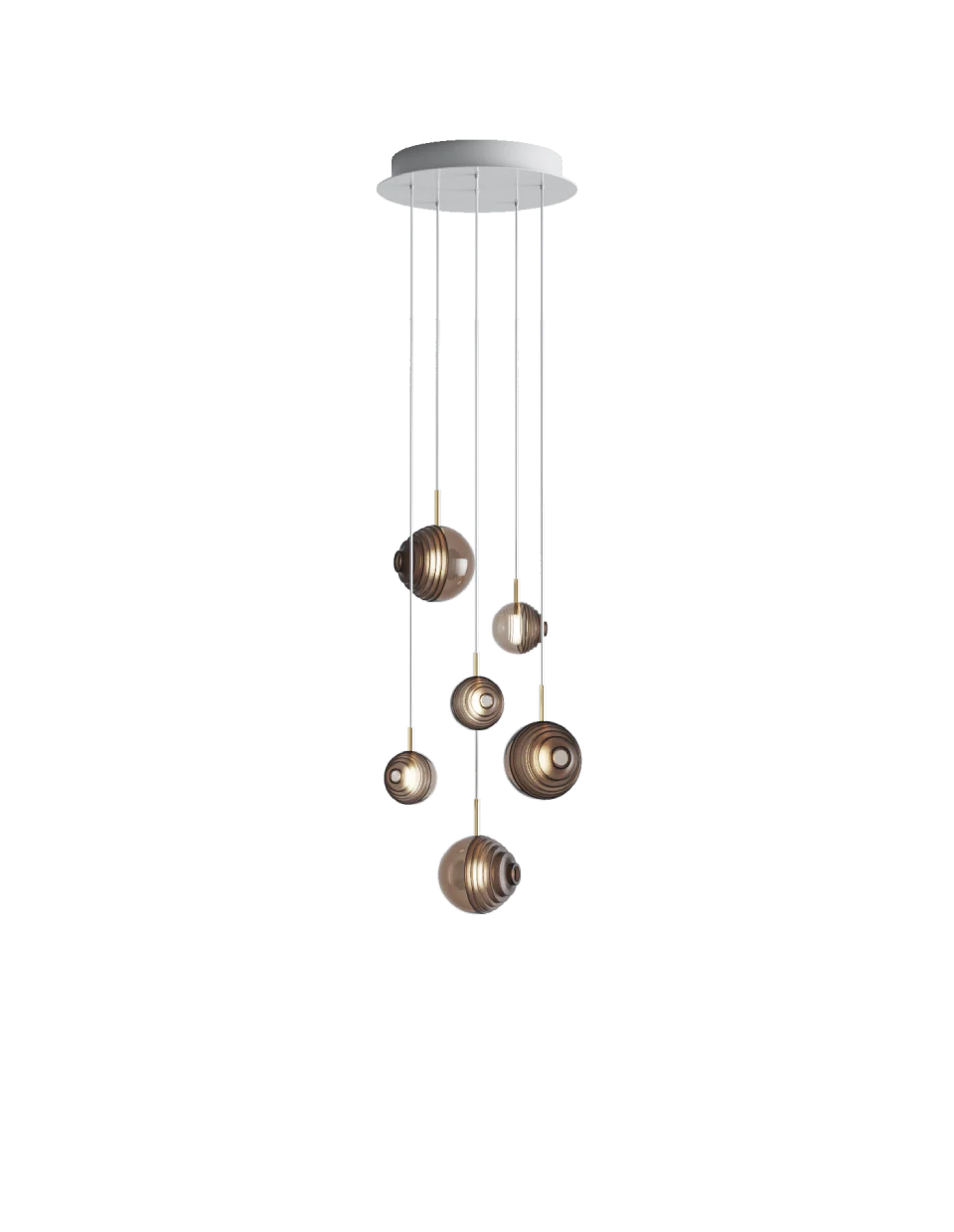 Chandeliers dark & bright star 6 pcs
