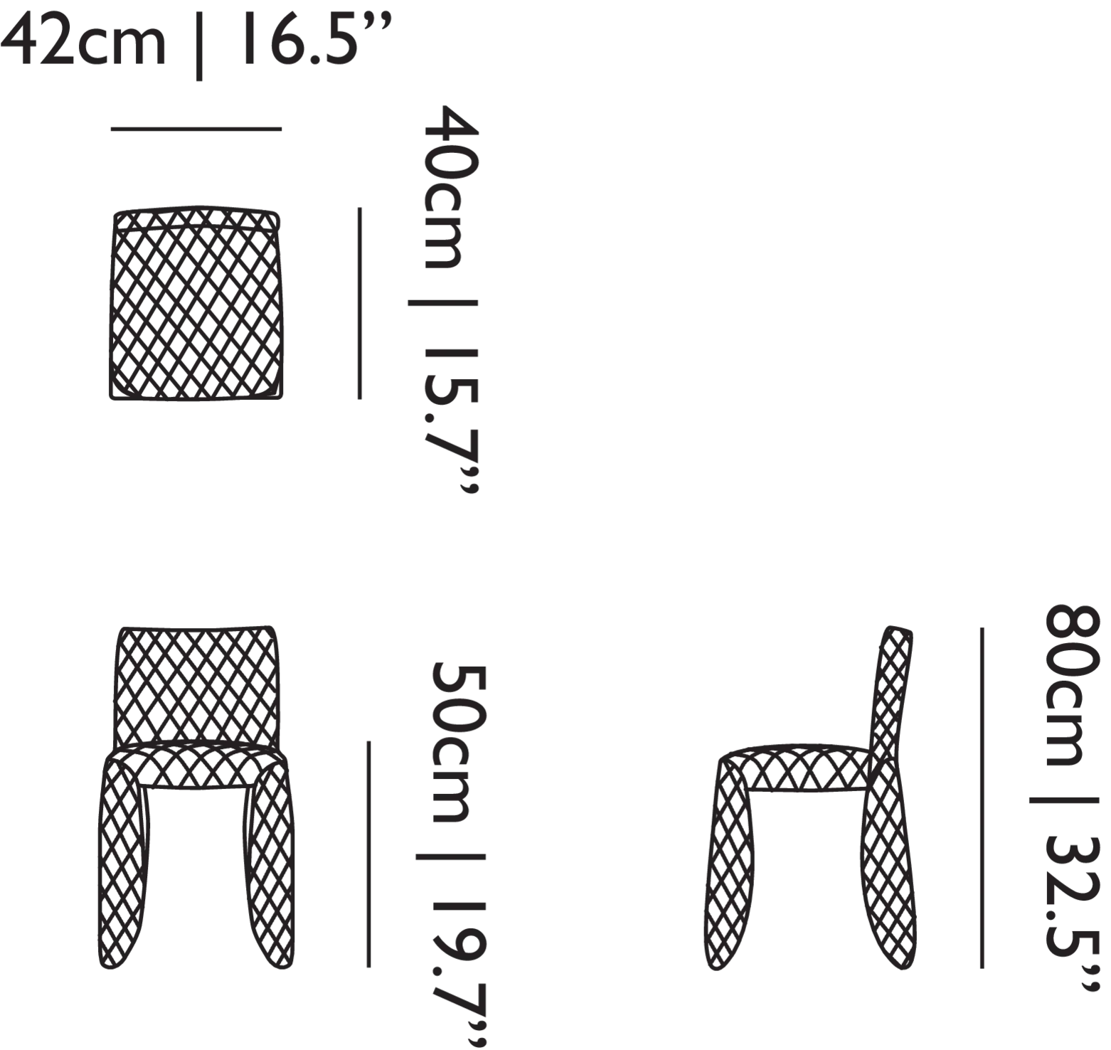 Monster Chair, Diamond No Arms