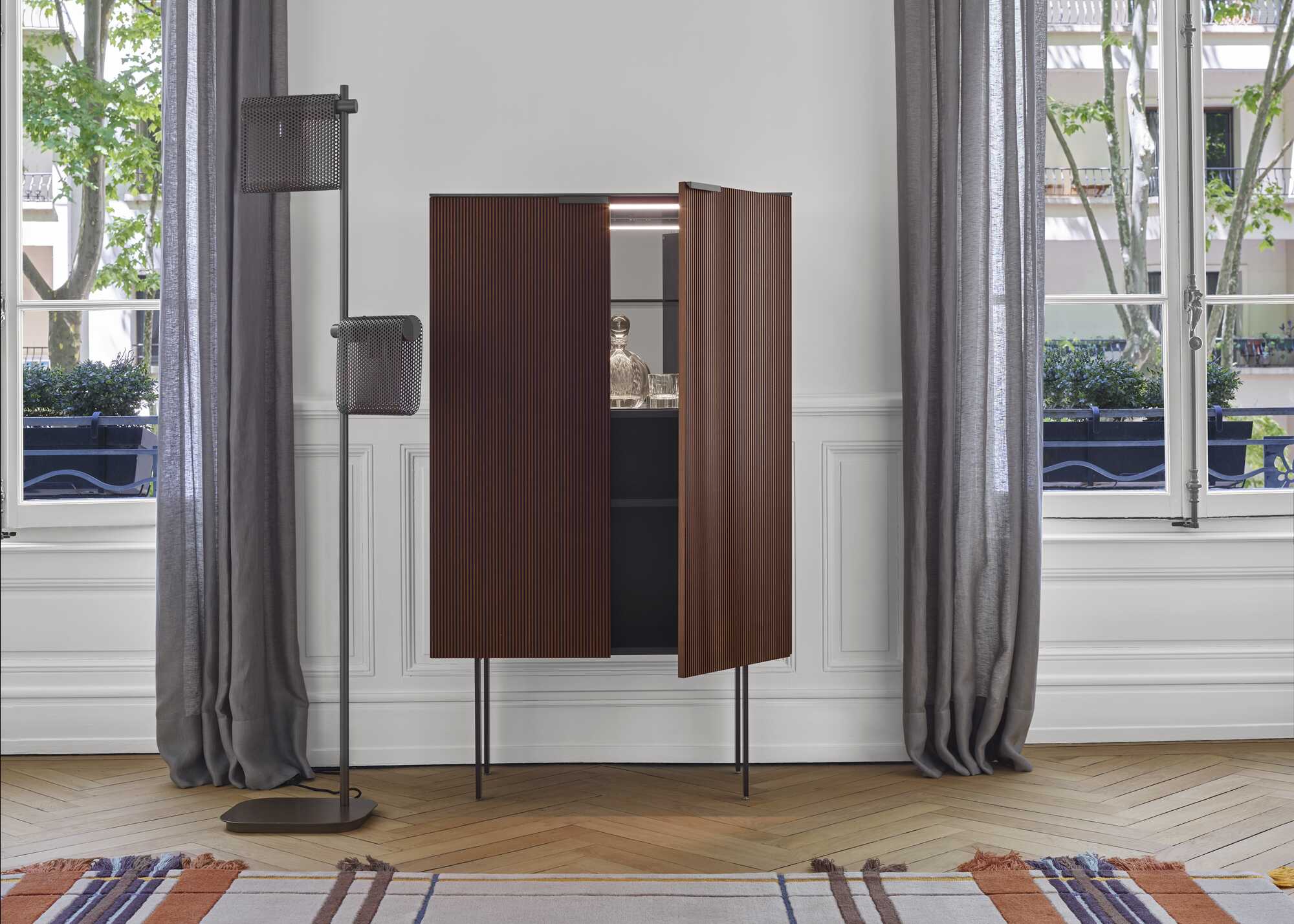 Grid Floor Standard Lamp Bronze