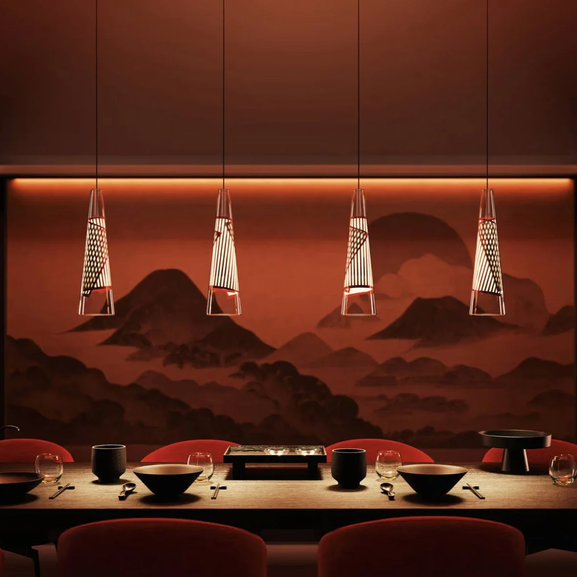 Cono Di Luce Large Cluster Suspension Lamp