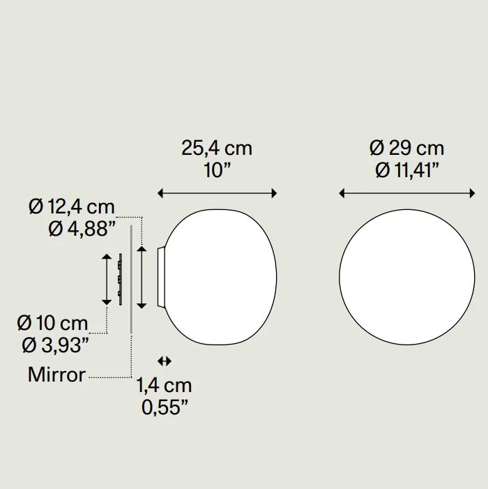 Volum Mirror 29 Wall Lamp