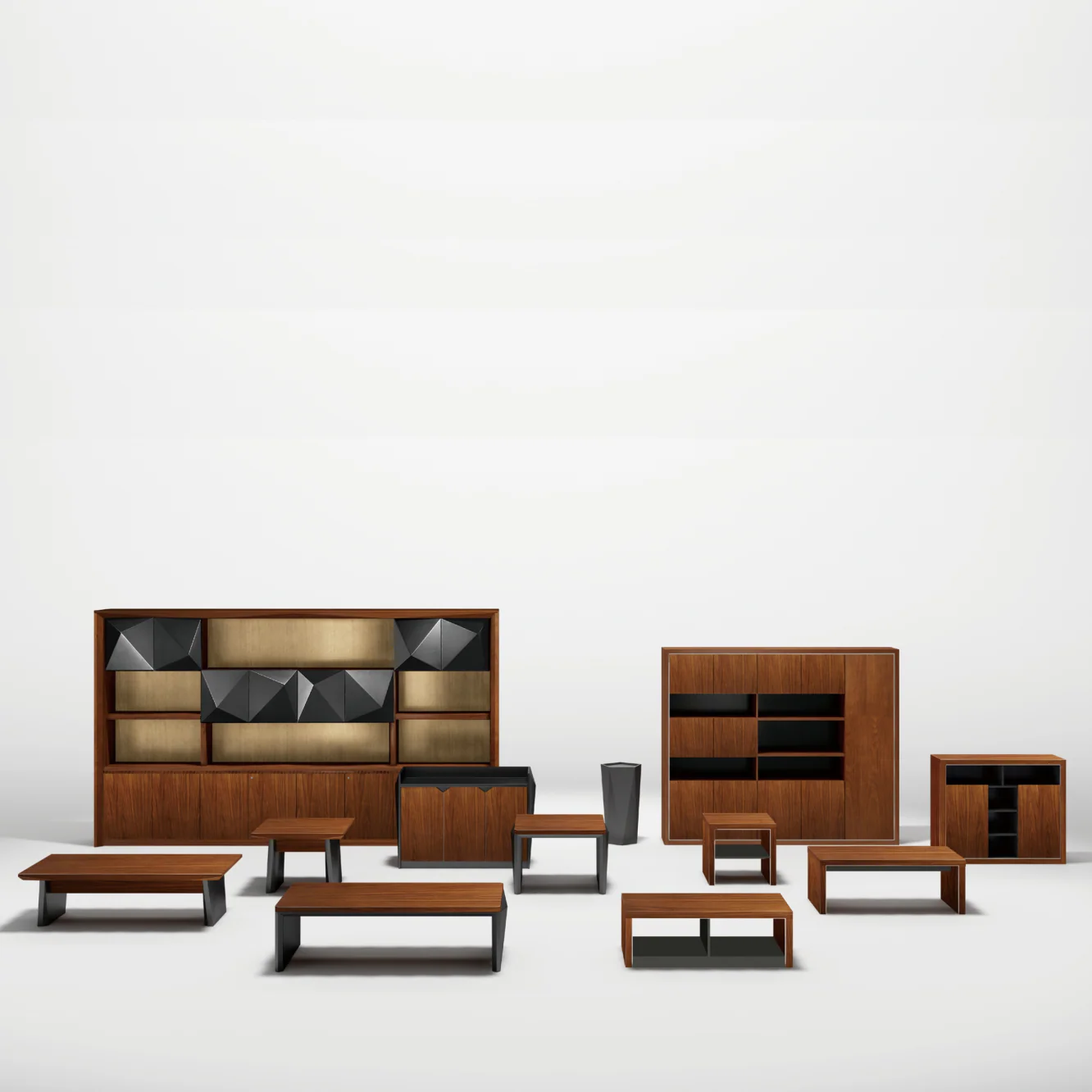 Sao Wooden Cabinet - DIAMOND BLACK Series