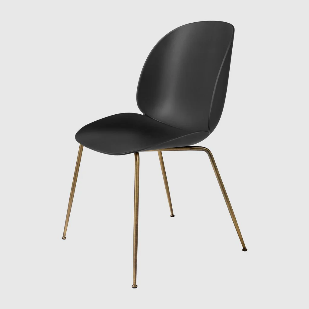 BEETLE DINING CHAIR - UN-UPHOLSTERED, CONIC BASE