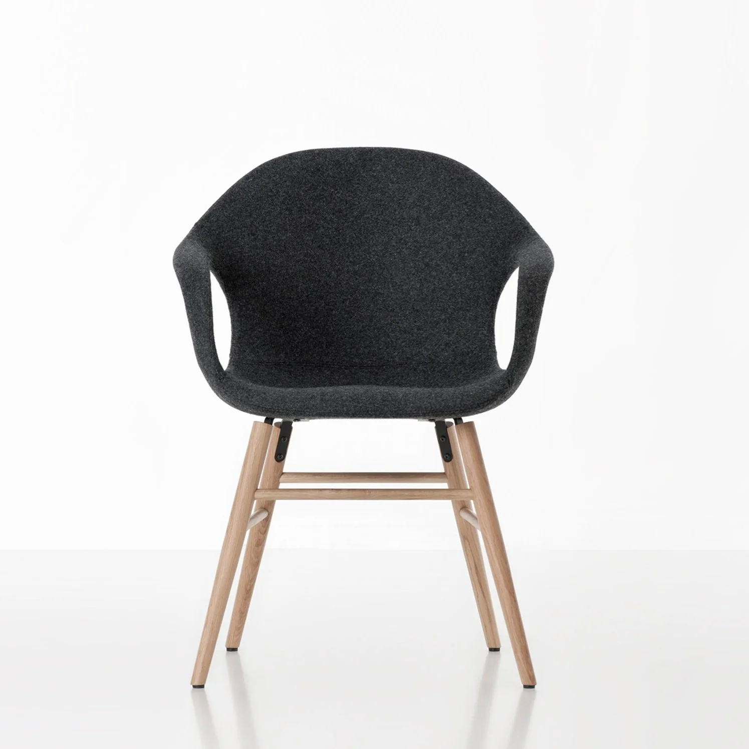 ELEPHANT Wooden Base Chair - Fabric Upholstered Seat