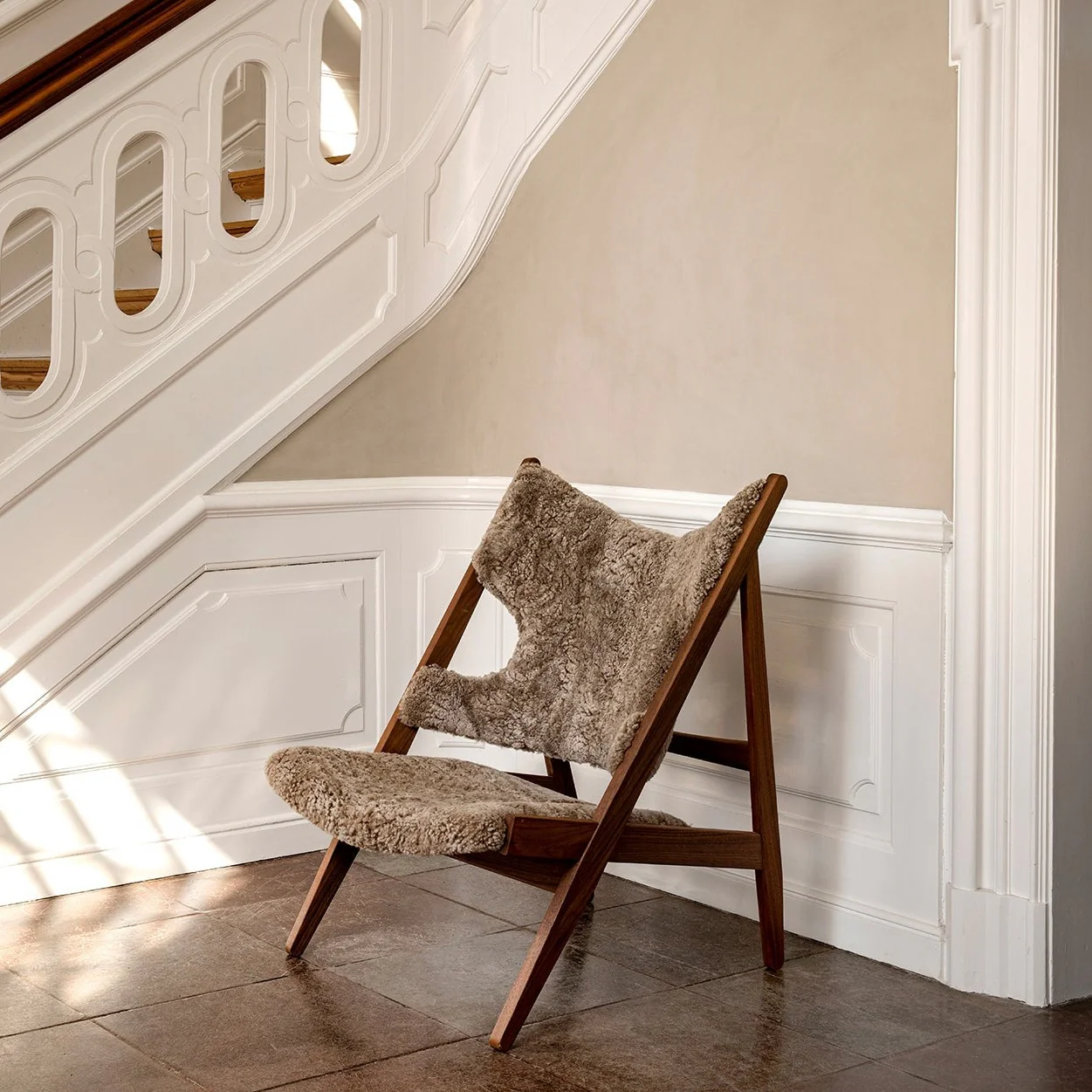 Knitting Sheepskin Lounge Chair
