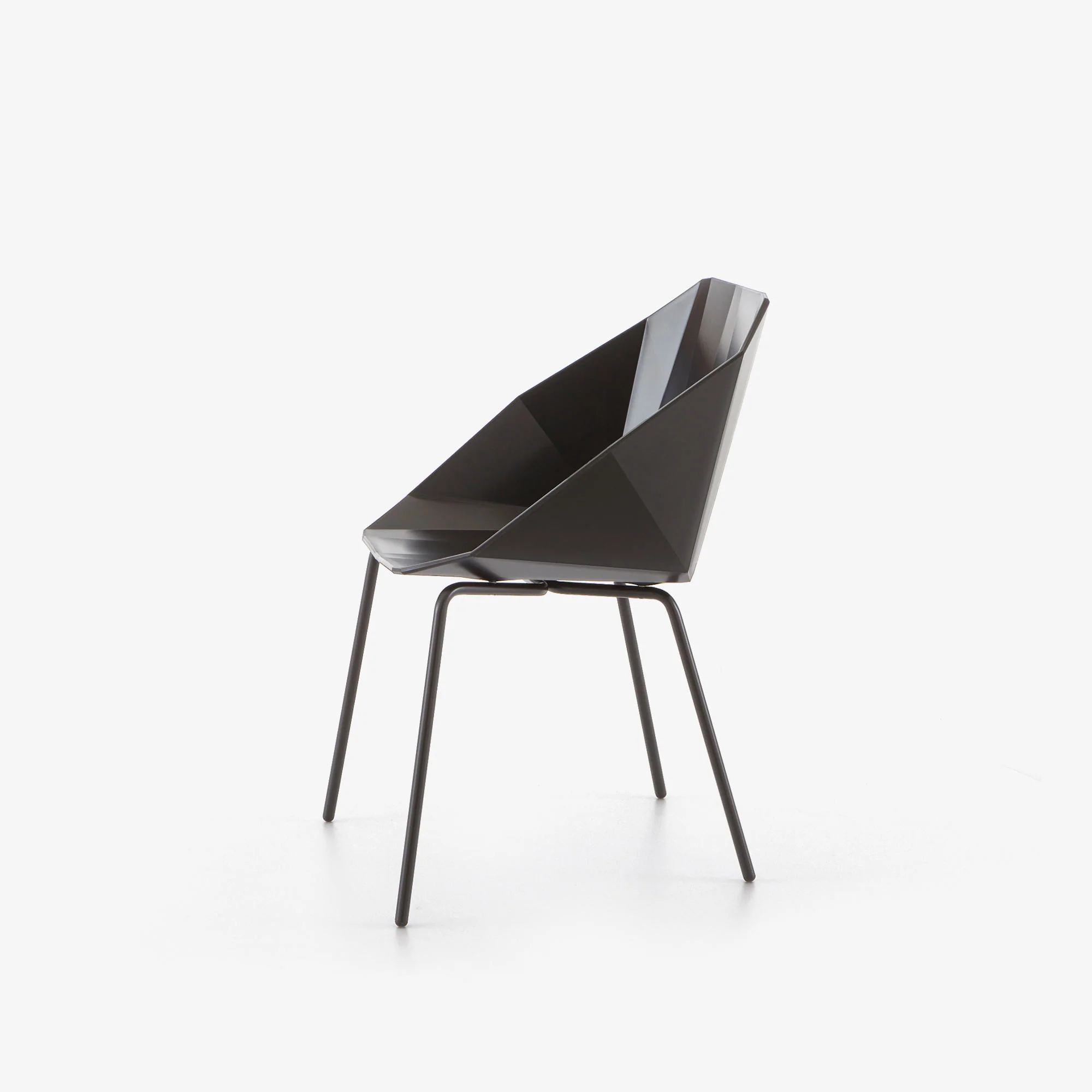 Rocher Chair/Bridge Black Black Lacquered Base