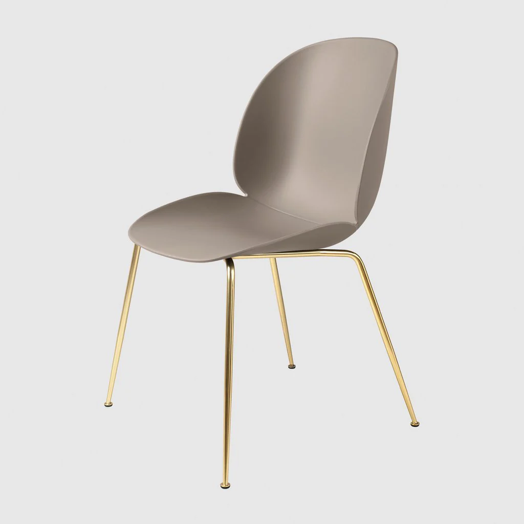 BEETLE DINING CHAIR - UN-UPHOLSTERED, CONIC BASE