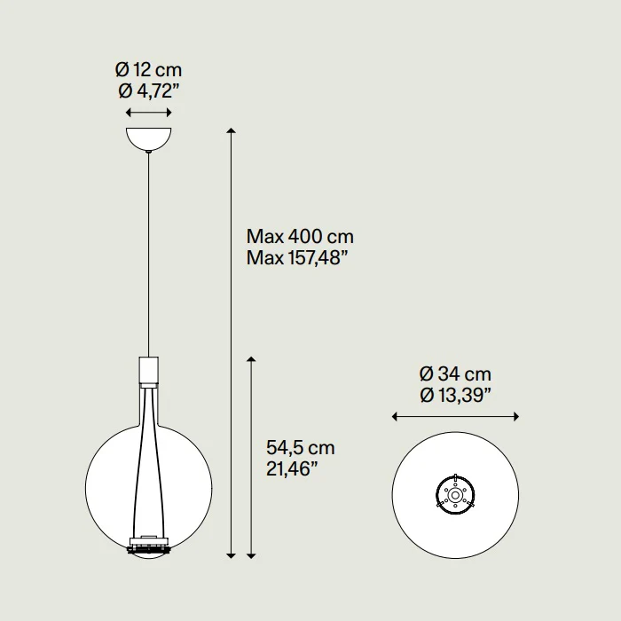 Sky–Fall Round Large Suspension Lamp