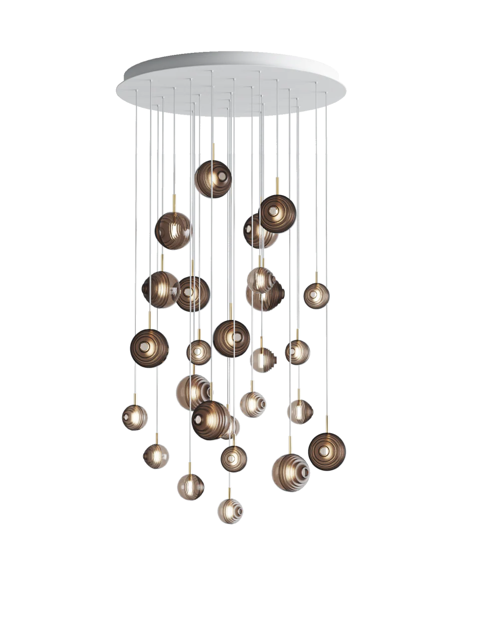 Chandeliers dark & bright star 26 pcs