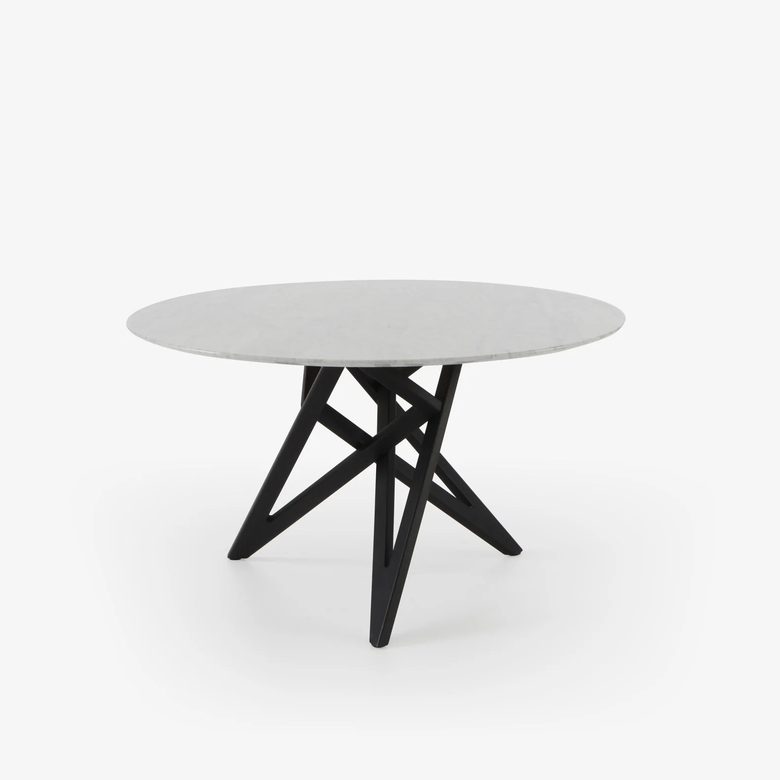 Ennéa Round Dining Table Base In Black Stained Ash