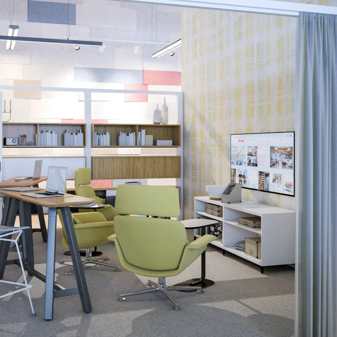 KN02 Swivel and Reclining High Back Chair