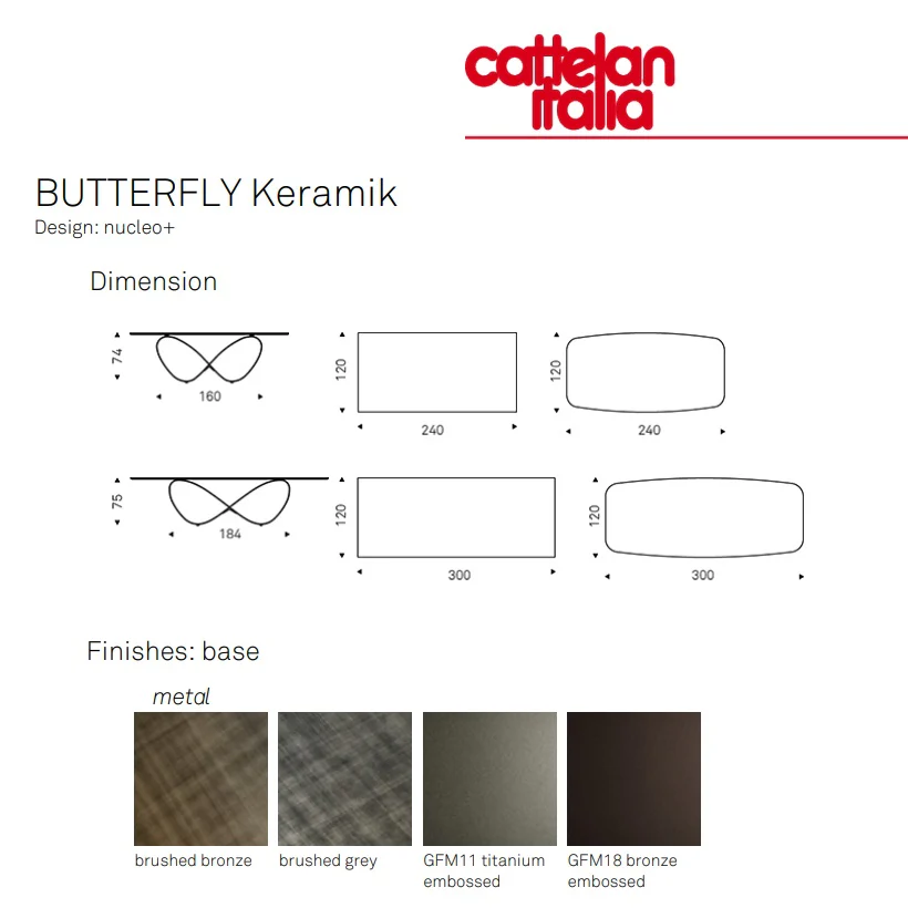 BUTTERFLY Keramik Table