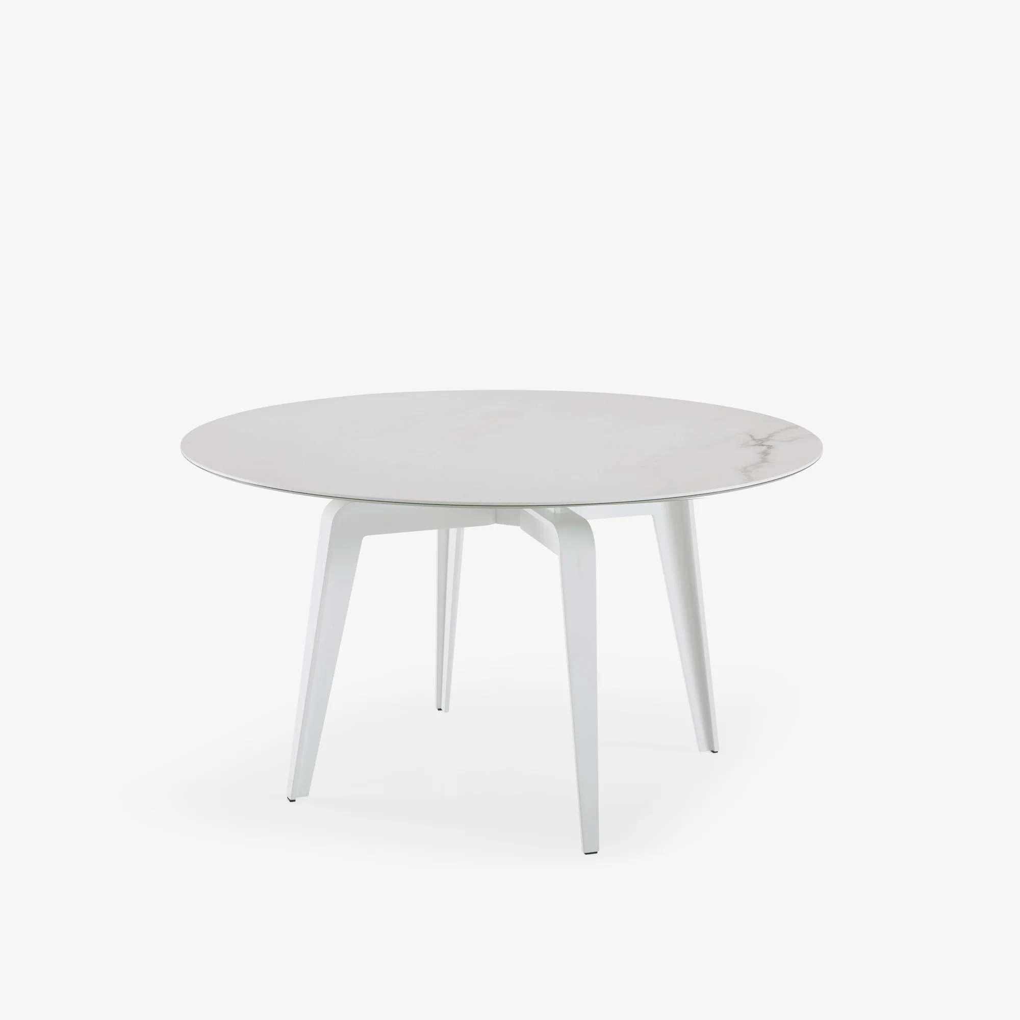Odessa Round Dining Table White Lacquered Base