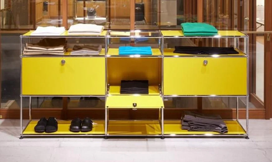 USM Haller Display cabinet with drop down doors