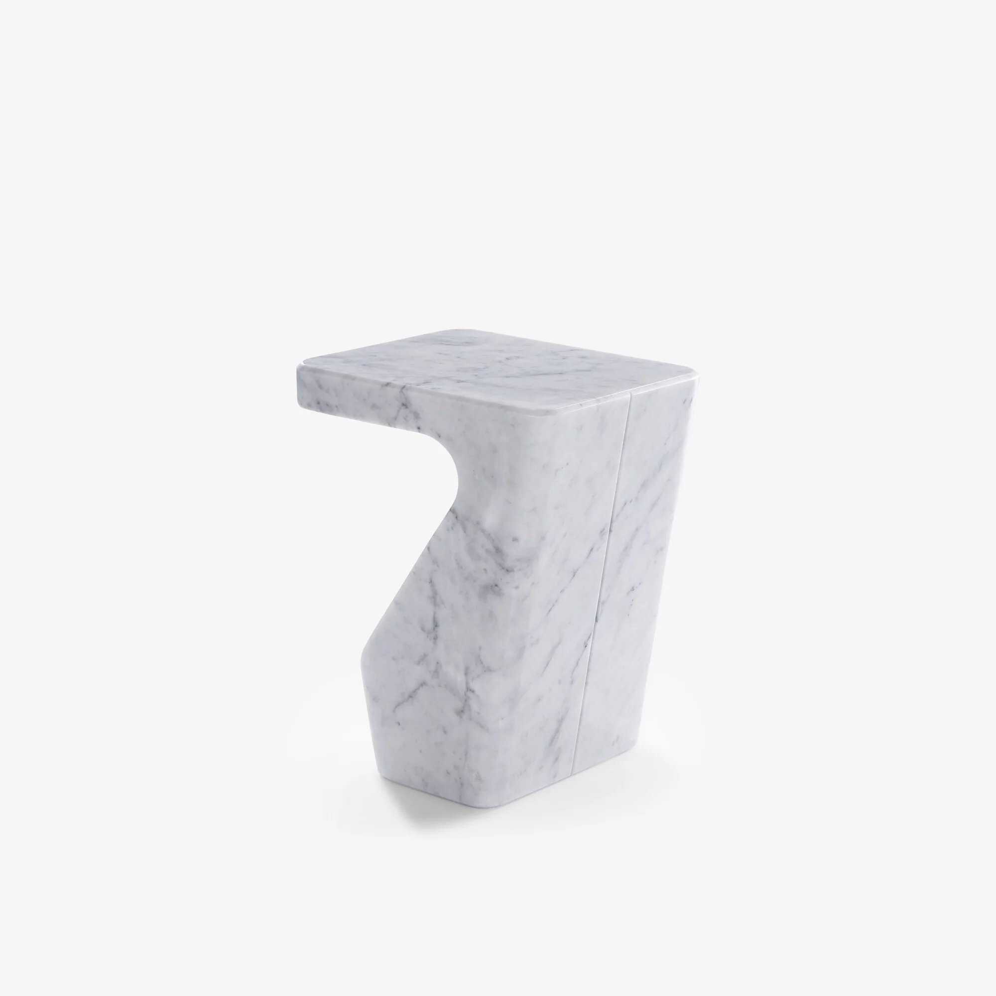 Stump Occasional Table White Marble