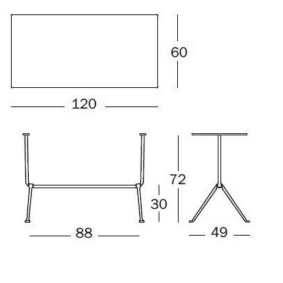 Officina Bistrot Table 120x60 cm