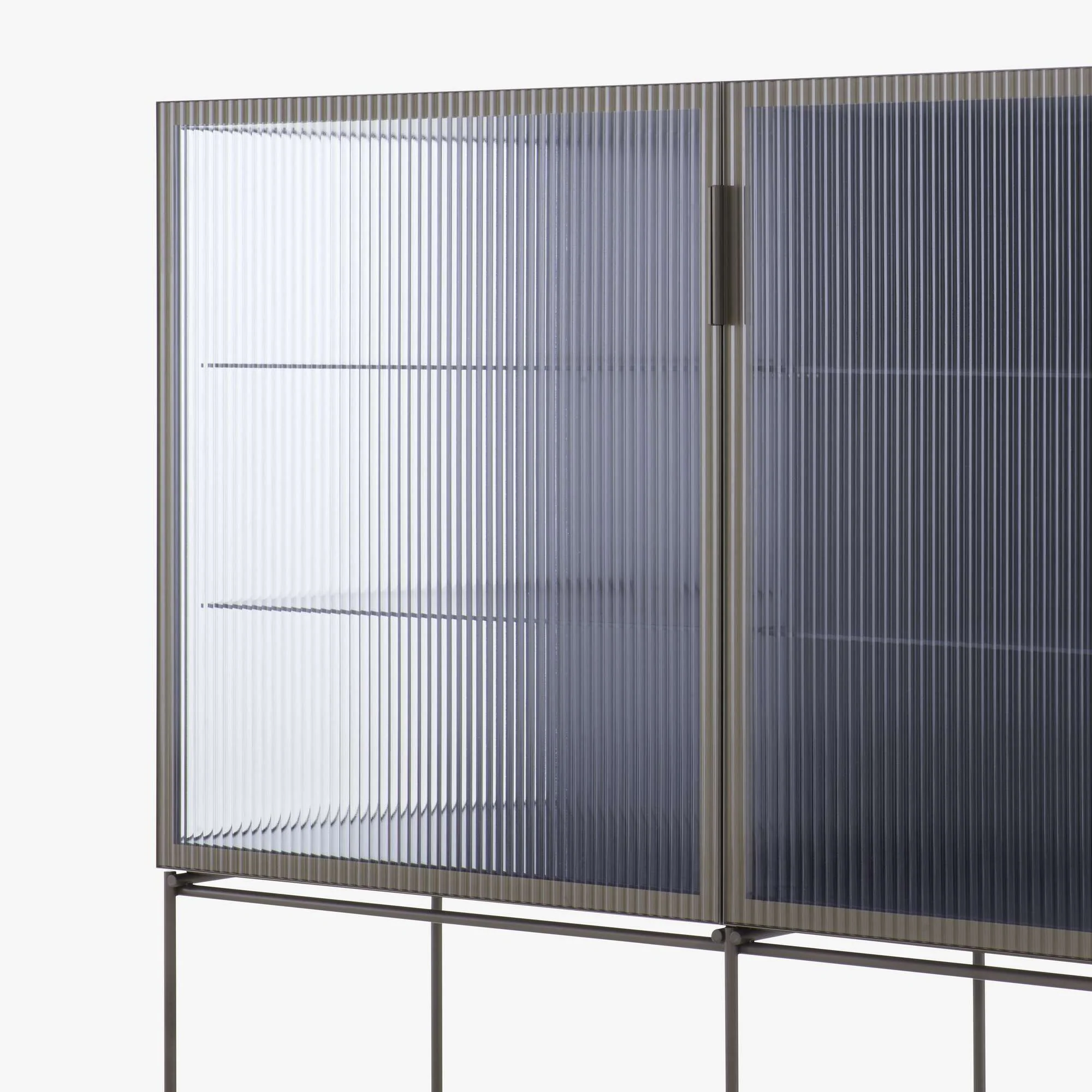 Canaletto Display Cabinet 2-Door Chest Clear Glass Front K 7